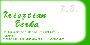 krisztian berka business card